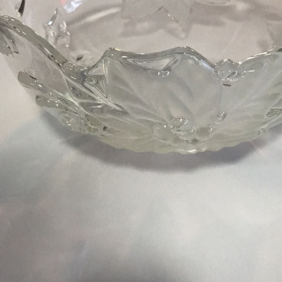 Mikasa Crystal Poinsettia Serving Bowl West Germany - Picture 3 of 12